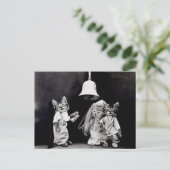 Kitty Wedding Postkarte (Stehend Vorderseite)