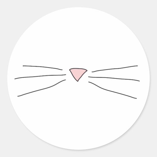 Kitty Whiskers Zeichnend Stickers (Vorderseite)