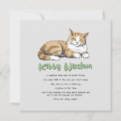 Kitty Wisdom - Funny Cat Rules with a Brown Cat (Vorderseite)