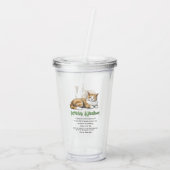 Kitty Wisdom - Funny Cat Rules with a Brown Cat Acryltrinkbecher (Rückseite)
