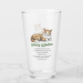 Kitty Wisdom - Funny Cat Rules with a Brown Cat Glas (Rückseite)