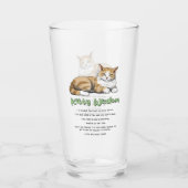 Kitty Wisdom - Funny Cat Rules with a Brown Cat Glas (Vorderseite)