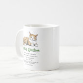 Kitty Wisdom - Funny Cat Rules with a Brown Cat Kaffeetasse (Vorderseite Links)