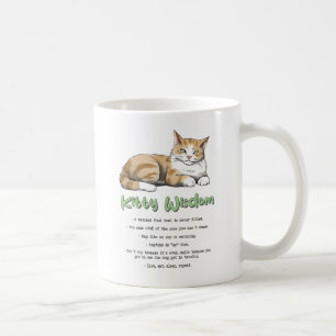 Kitty Wisdom - Funny Cat Rules with a Brown Cat Kaffeetasse