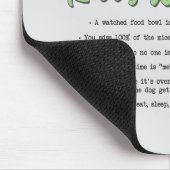 Kitty Wisdom - Funny Cat Rules with a Brown Cat Mousepad (Ecke)