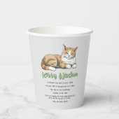 Kitty Wisdom - Funny Cat Rules with a Brown Cat Pappbecher (Rückseite)