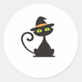 kitty witch Classic T-Shirt Runder Aufkleber (Vorderseite)