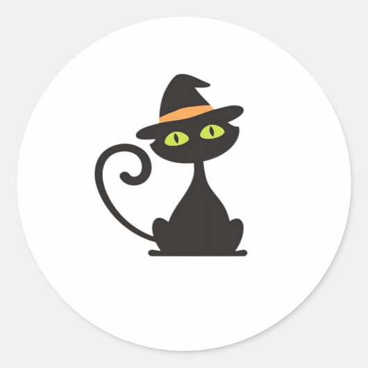 kitty witch Classic T-Shirt Runder Aufkleber (Vorderseite)