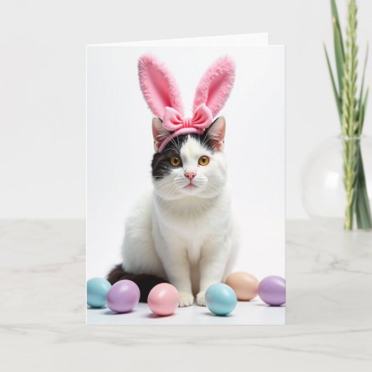 Kitty With Ears Headband Card Karte (Vorderseite)