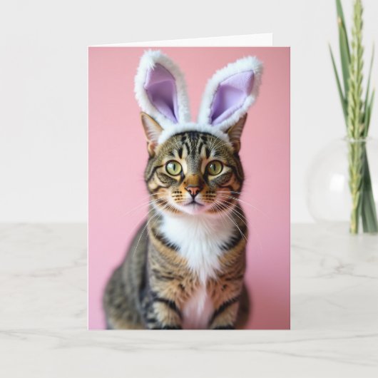 Kitty With Novelty Ears Card Karte (Vorderseite)