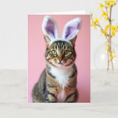 Kitty With Novelty Ears Card Karte (Gelbe Blume)