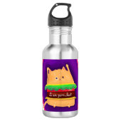 Kittyburger Edelstahlflasche (Vorderseite)