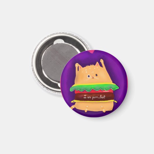 Kittyburger Magnet (Vorderseite/Rückseite)