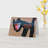 KittyCat Karte (Gelbe Blume)