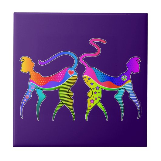 KITTYCAT KATZ KERAMIK FLIESE, UNTERSETZER oder (Vorderseite)