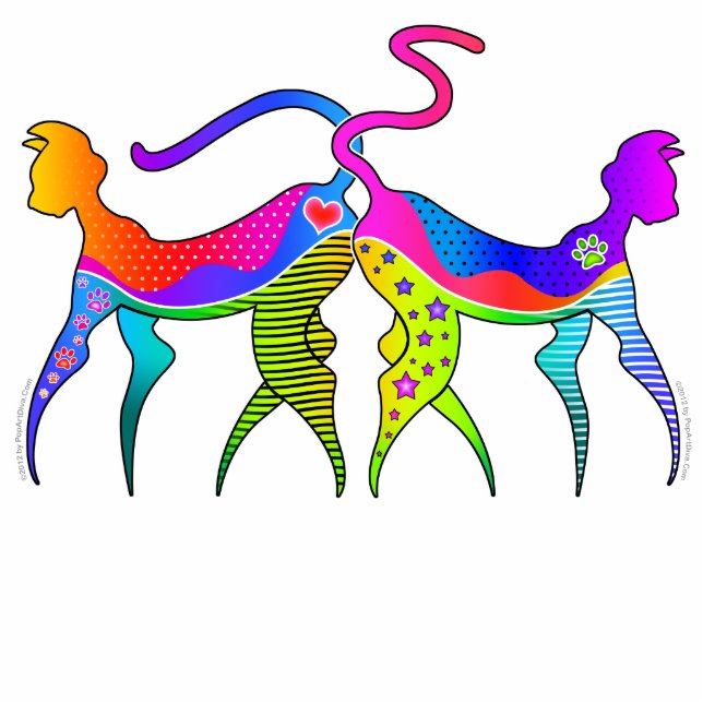 KITTYCAT KATZ SKULPTUR, MAGNET oder BUTTON Freistehende Fotoskulptur (Vorne)