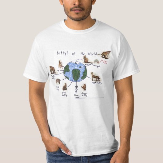 Kittys der Welt T-Shirt (Vorderseite)