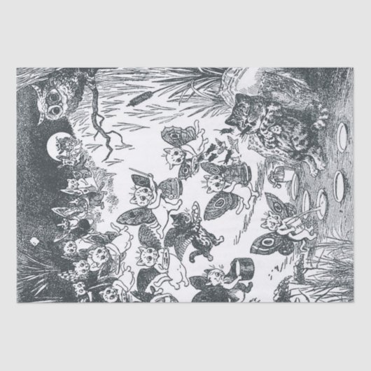 Kitty's Dream of Fairyland, Louis Wain Seidenpapier (Vorderseite)