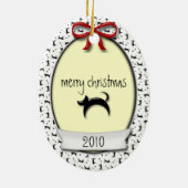 Kitty's erste Weihnachten Keramikornament (Hinten)