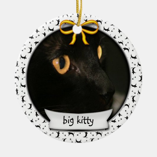 Kitty's First Hanukkah oder First Christmas Keramikornament (Vorne)