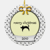 Kitty's First Hanukkah oder First Christmas Keramikornament (Hinten)