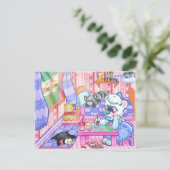 Kitty's Happy Room Postcard Postkarte (Stehend Vorderseite)