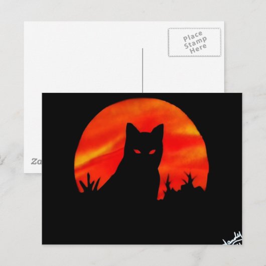 Kitty's Harvest Moon Postkarte (Vorne/Hinten)