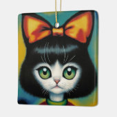 Kitty's New Bow Keramikornament (Links)