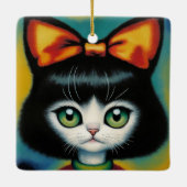 Kitty's New Bow Keramikornament (Rückseite)