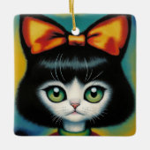 Kitty's New Bow Keramikornament (Vorderseite)