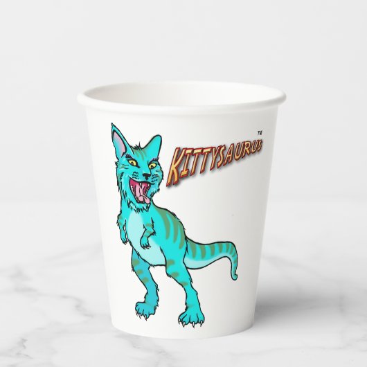 KITTYSAURUS™ PAPiertassen Pappbecher (Vorderseite)
