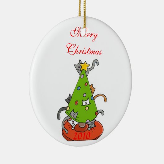 Kity-Weihnachtsbaum Keramikornament (Rechts)