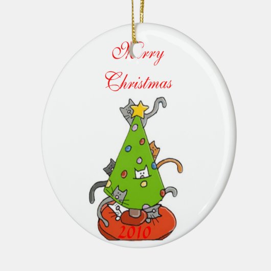 Kity-Weihnachtsbaum Keramikornament (Links)