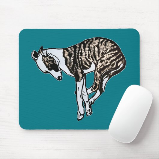 Kitz brindle schläfriges Whippet Mousepad (Mit Mouse)