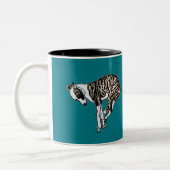 Kitz brindle schläfriges Whippet Zweifarbige Tasse (Links)