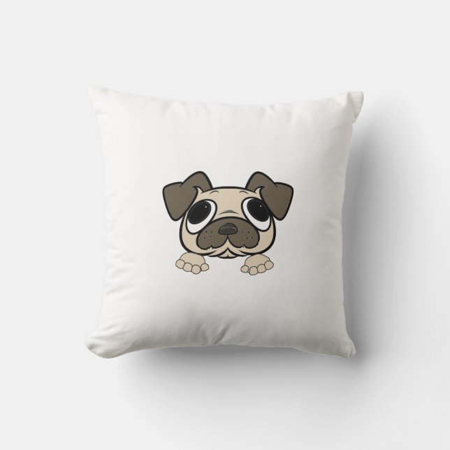 Kitz, das Mops späht Kissen (Vorderseite)