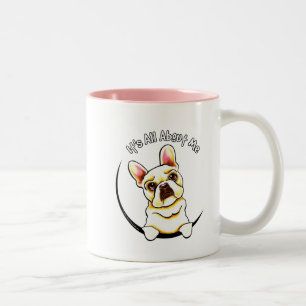 Kitz-französische Bulldogge, die ganz ungefähr ich Zweifarbige Tasse