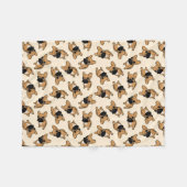 Kitz Frenchie Welpe Fleecedecke (Vorderseite (Horizontal))