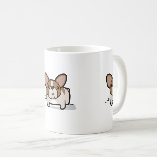 Kitz geschecktes Frenchie Kaffeetasse (VorderseiteRechts)