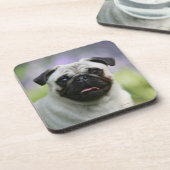 Kitz-Mops auf Alarm Getränkeuntersetzer (Linke Seite)