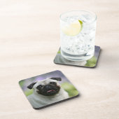 Kitz-Mops auf Alarm Getränkeuntersetzer (Rechte Seite)