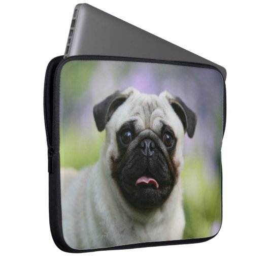 Kitz-Mops auf Alarm Laptopschutzhülle (Vorne Rechts)