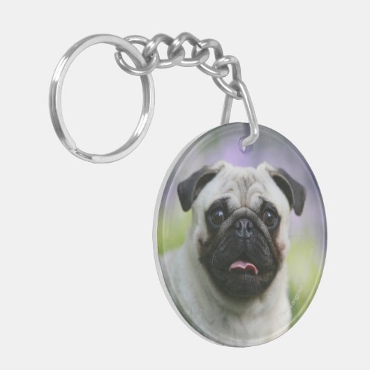 Kitz-Mops auf Alarm Schlüsselanhänger (Vorderseite links)