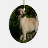 Kitz-Mops-Profil Keramik Ornament (Rechts)