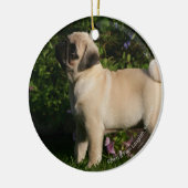 Kitz-Mops-Profil Keramik Ornament (Links)