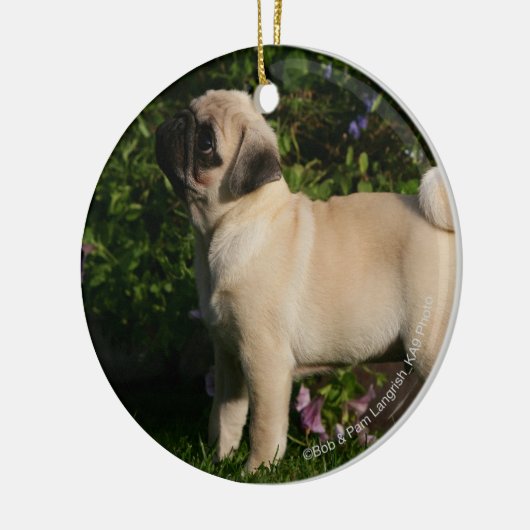 Kitz-Mops-Profil Keramik Ornament (Links)
