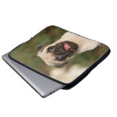 Kitz-Mops-Welpen-Keuchen Laptopschutzhülle (Vorne Knopf)