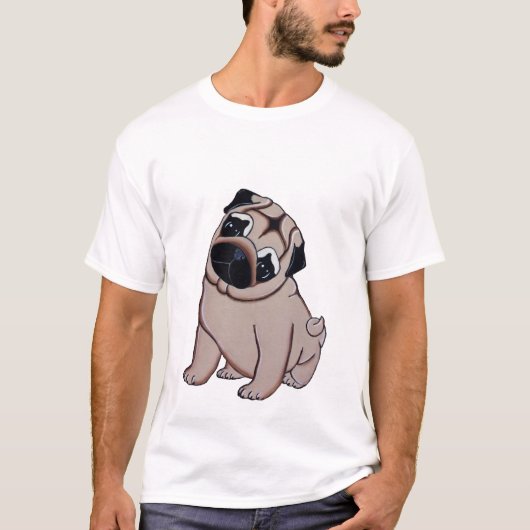 Kitz-Mops-Welpen-T - Shirt (Vorderseite)
