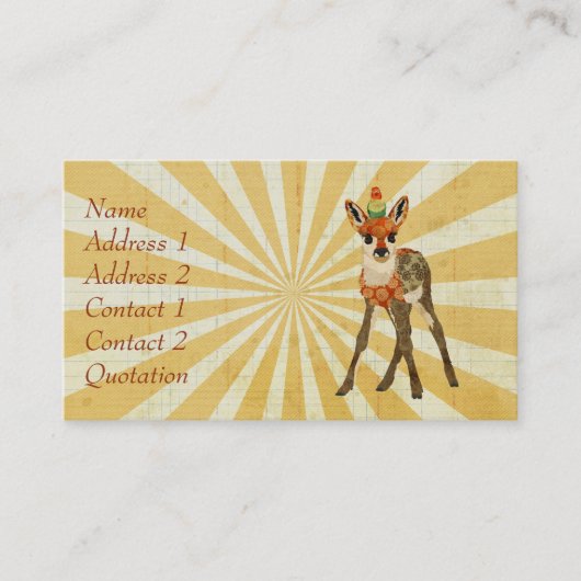 Kitz-u. Vogel-Visitenkarte Visitenkarte (Vorderseite)