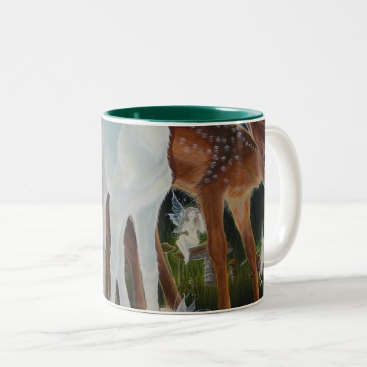 Kitz und Fee-Tasse Zweifarbige Tasse (VorderseiteRechts)